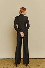 Combinaison Pantalon Laine Vierge Victoria Noir ELLOZZE x 17H10