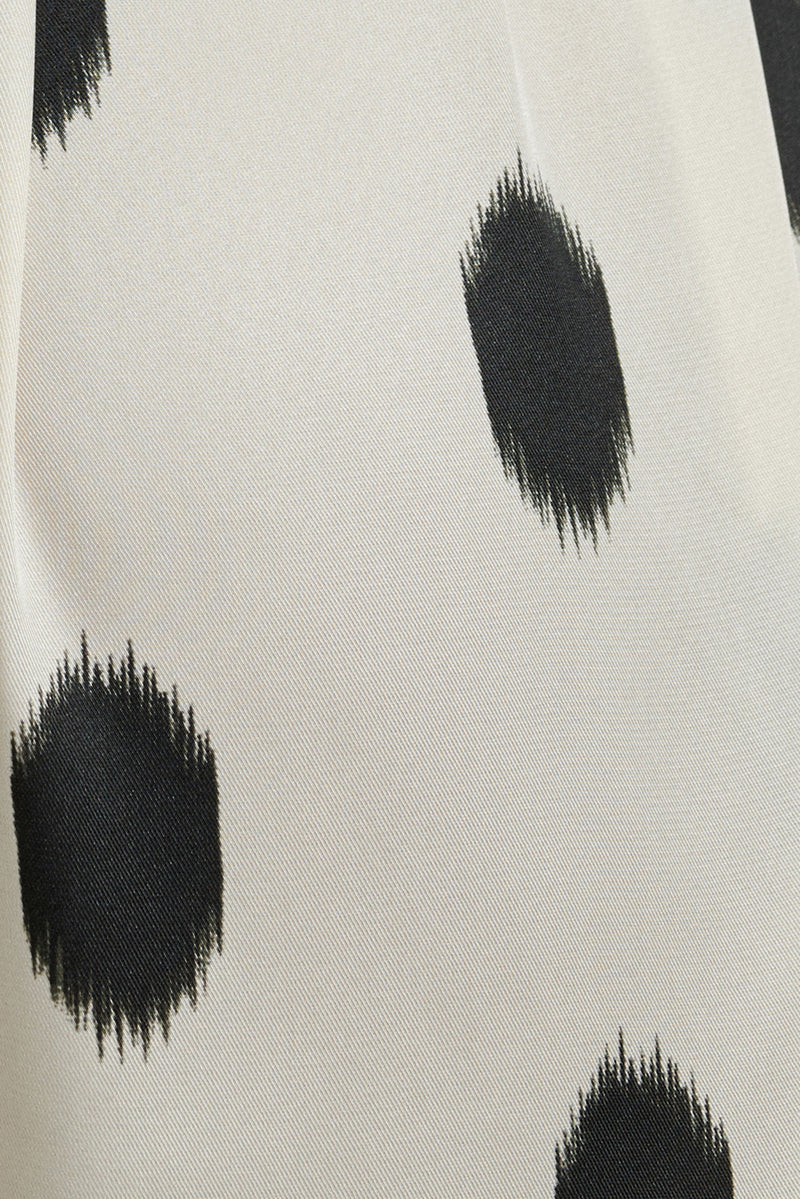 Robe Satin Lyza Pois Noir/Blanc